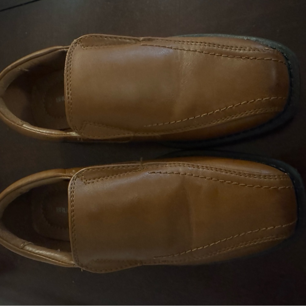Boys Brown Leather Loafers